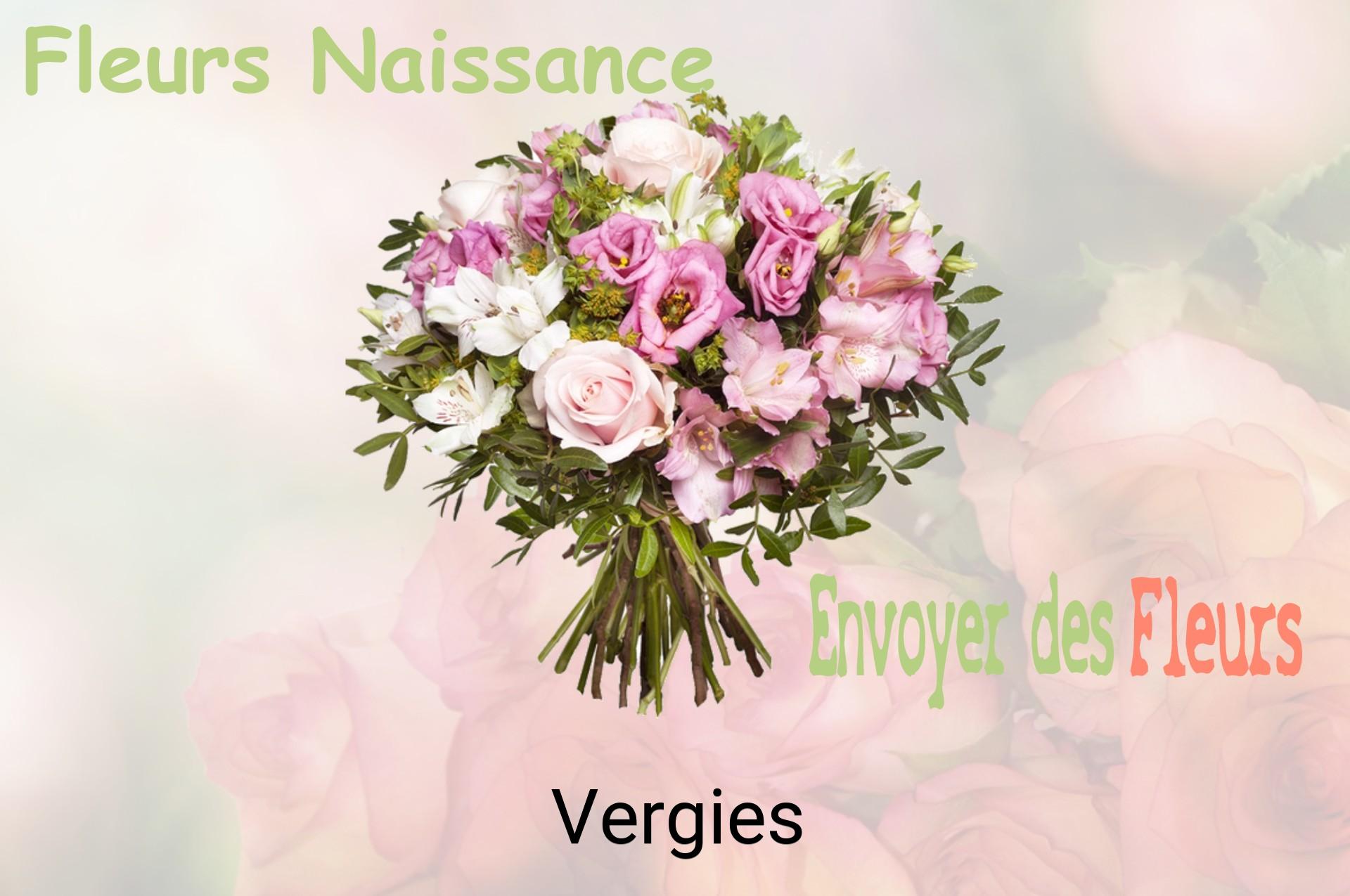 Bouquet de fleurs de naissance livré à Vergies